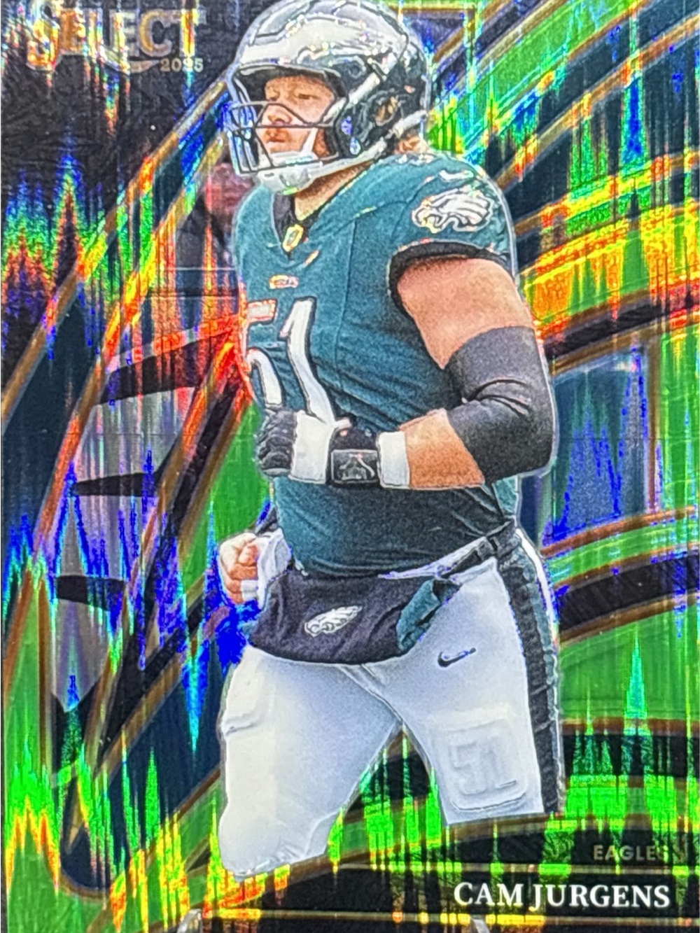Panini Cam Jurgens Holographic Green Football Trading Card LE 200/699